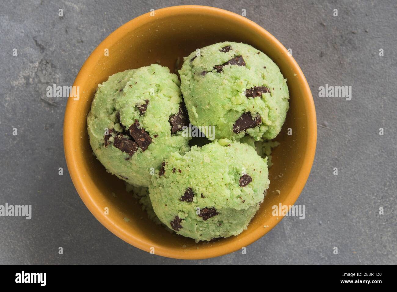 Crème glacée à la menthe et au chocolat Banque D'Images