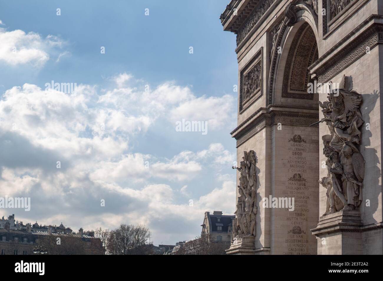 L'Arc de Triomphe, Paris, France Banque D'Images