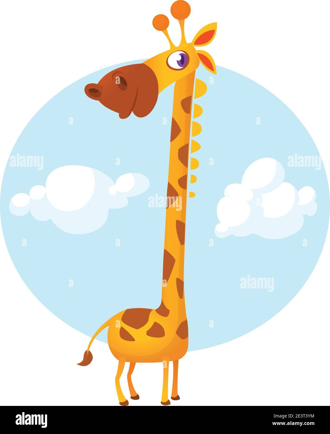 Motif girafe amusant. Illustration vectorielle isolée Illustration de Vecteur