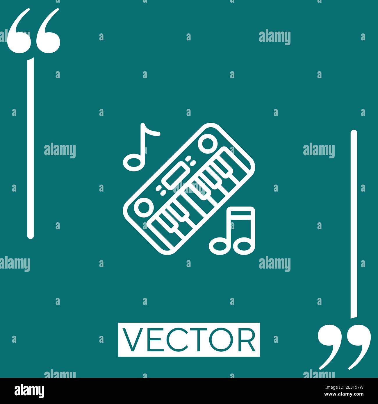 Icône linéaire du clavier. Ligne de contour modifiable Illustration de Vecteur
