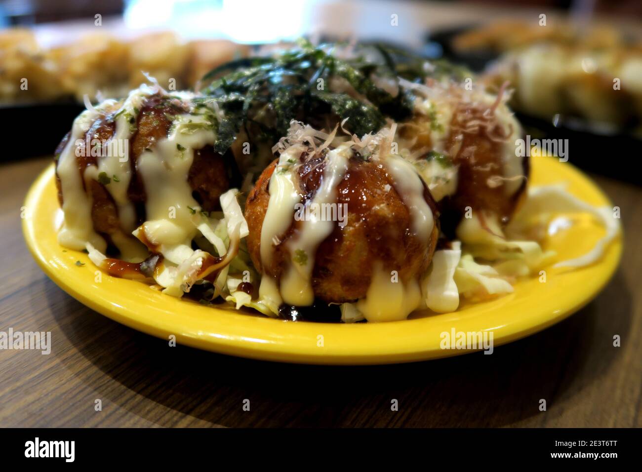 Balles d'octopus japonais takoyaki Banque D'Images