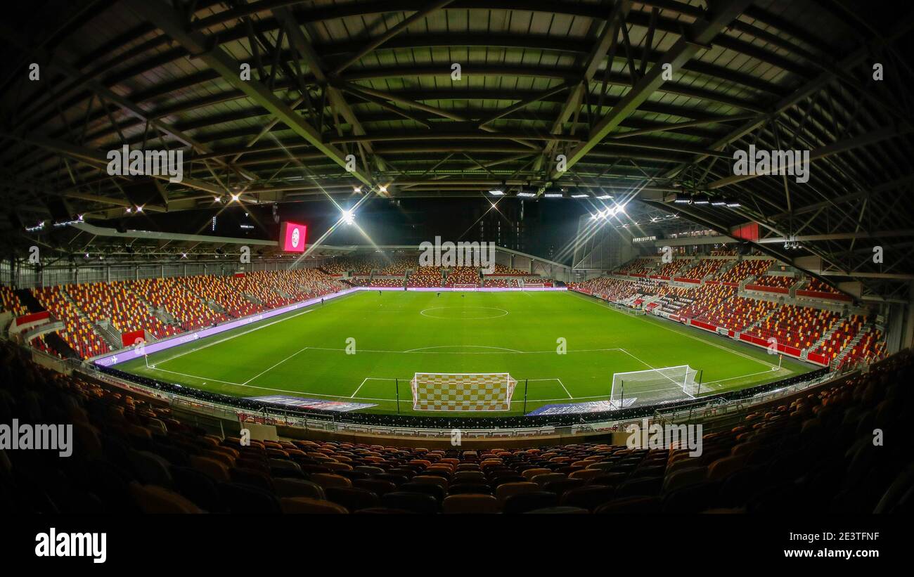 Brentford, Royaume-Uni. 20 janvier 2021. Vue générale du stade avant le match de championnat Sky Bet entre Brentford et Luton Town au stade communautaire de Brentford, Brentford photo par Mark D Fuller/Focus Images/Sipa USA 20/01/2021 crédit: SIPA USA/Alay Live News Banque D'Images