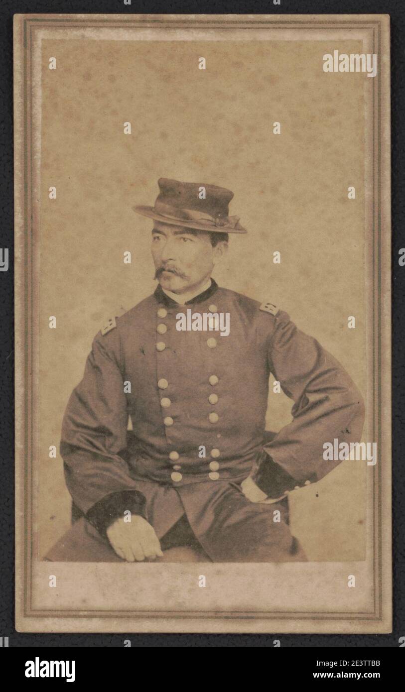 Le Major-général Philip Sheridan du 13e Régiment d'infanterie de l'armée régulière et 2ème régiment de cavalerie du Michigan, en uniforme Banque D'Images