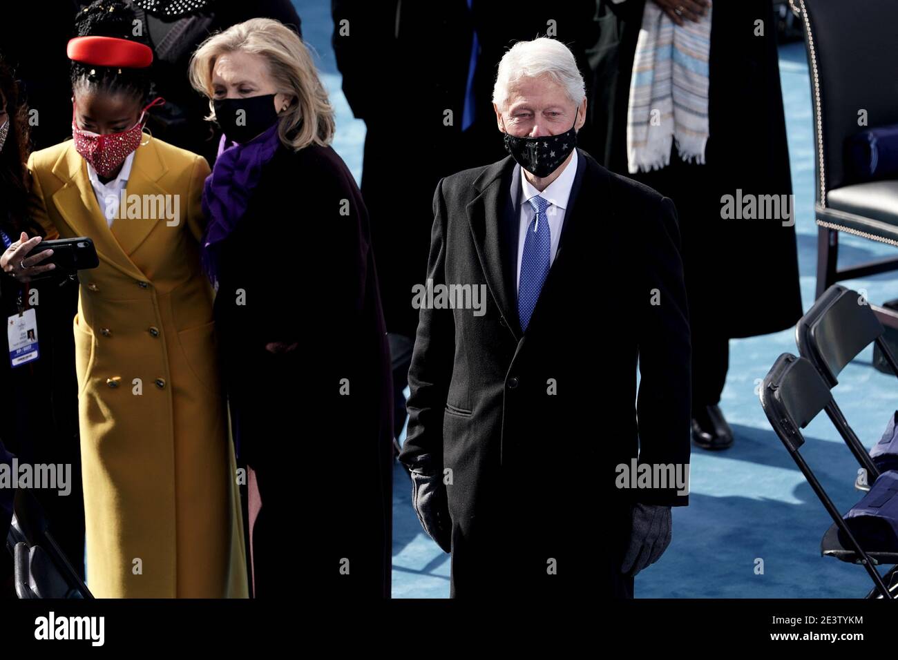 Washington, DC. 20 janvier 2021.l'ancien président Bill Clinton est vu avant la 59e inauguration présidentielle le mercredi 20 janvier 2021 au Capitole des États-Unis à Washington, DC | usage dans le monde crédit: dpa Picture Alliance/Alay Live News Banque D'Images