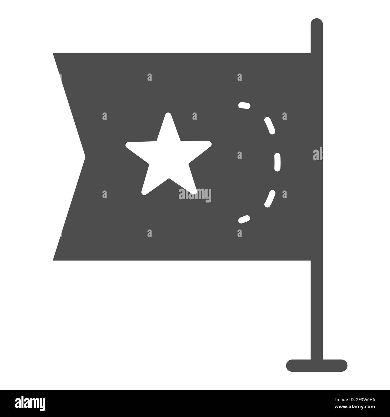 Drapeau de la Chine icône pleine, drapeau national de la république de Chine signe sur fond blanc, drapeau avec l'icône d'étoile dans le style de glyphe pour le concept mobile et la conception de Web Illustration de Vecteur