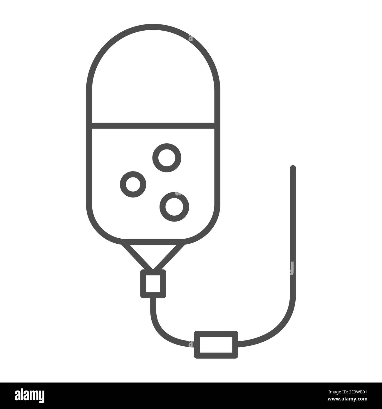 Medical transfusion dropper ligne mince icône, concept de chimiothérapie, Vein dropper signe sur fond blanc, thérapie dropper icône dans le style de contour pour Illustration de Vecteur