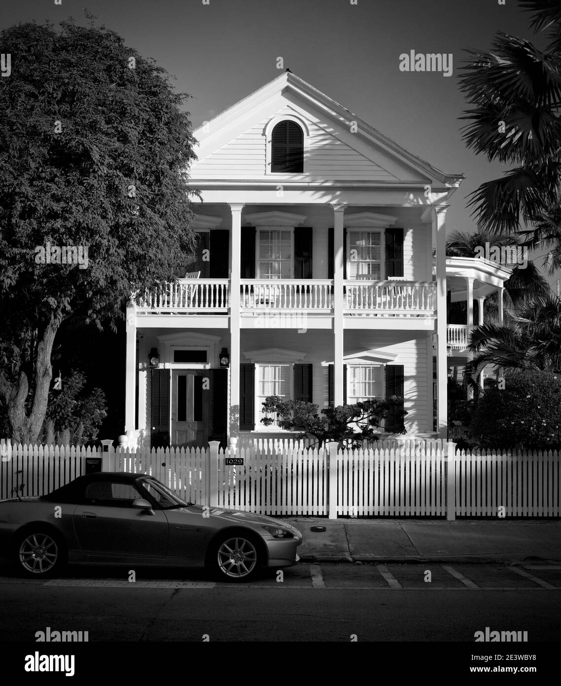 Maison classique à Key West, FL, Etats-Unis. Emplacement de destination célèbre. Banque D'Images