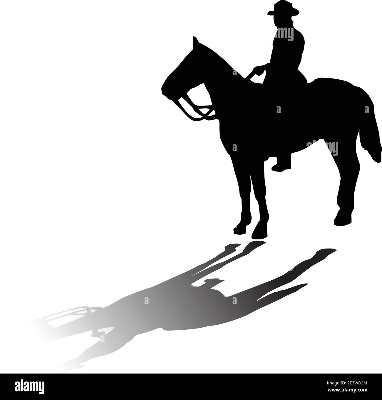 Silhouette de cheval vecteur isolée sur blanc Illustration de Vecteur