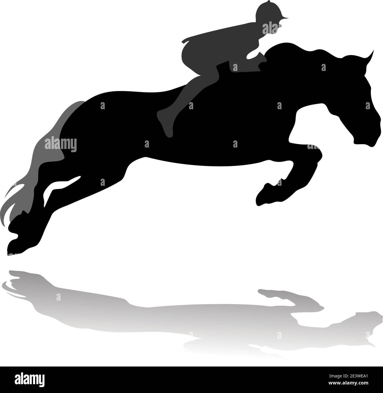 Silhouette de cheval vecteur isolée sur blanc Illustration de Vecteur