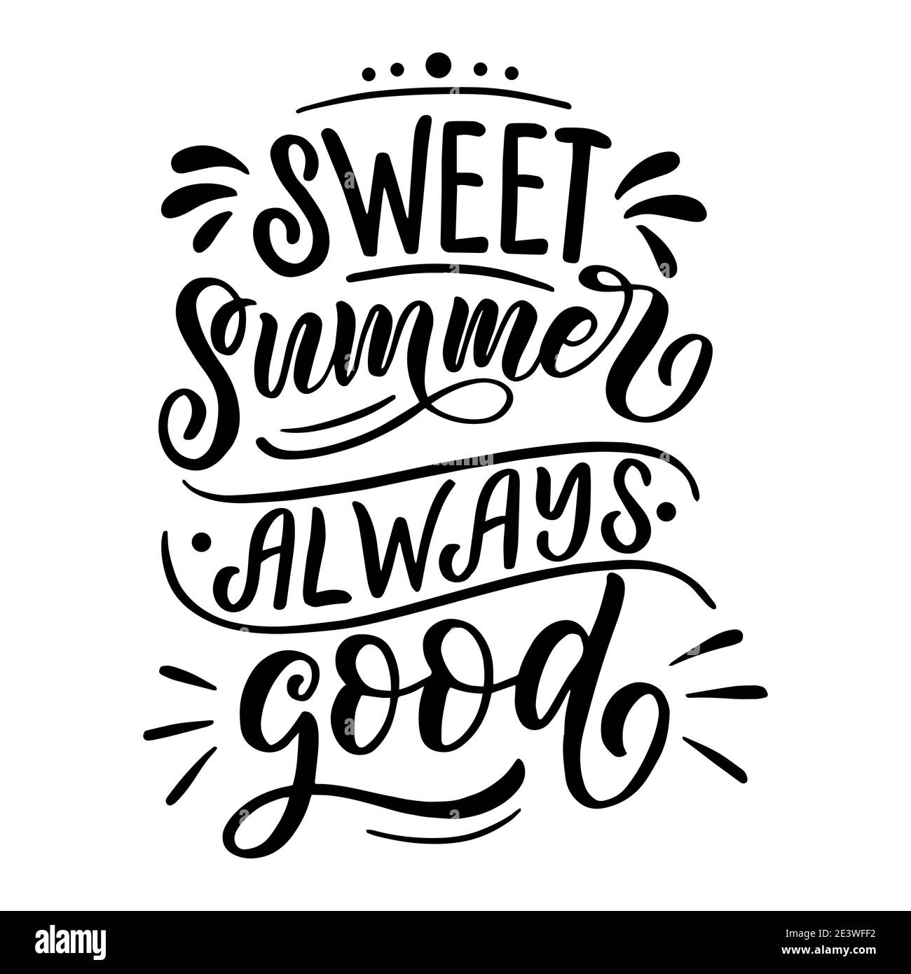 Composition des lettres - été doux toujours bon Illustration de Vecteur