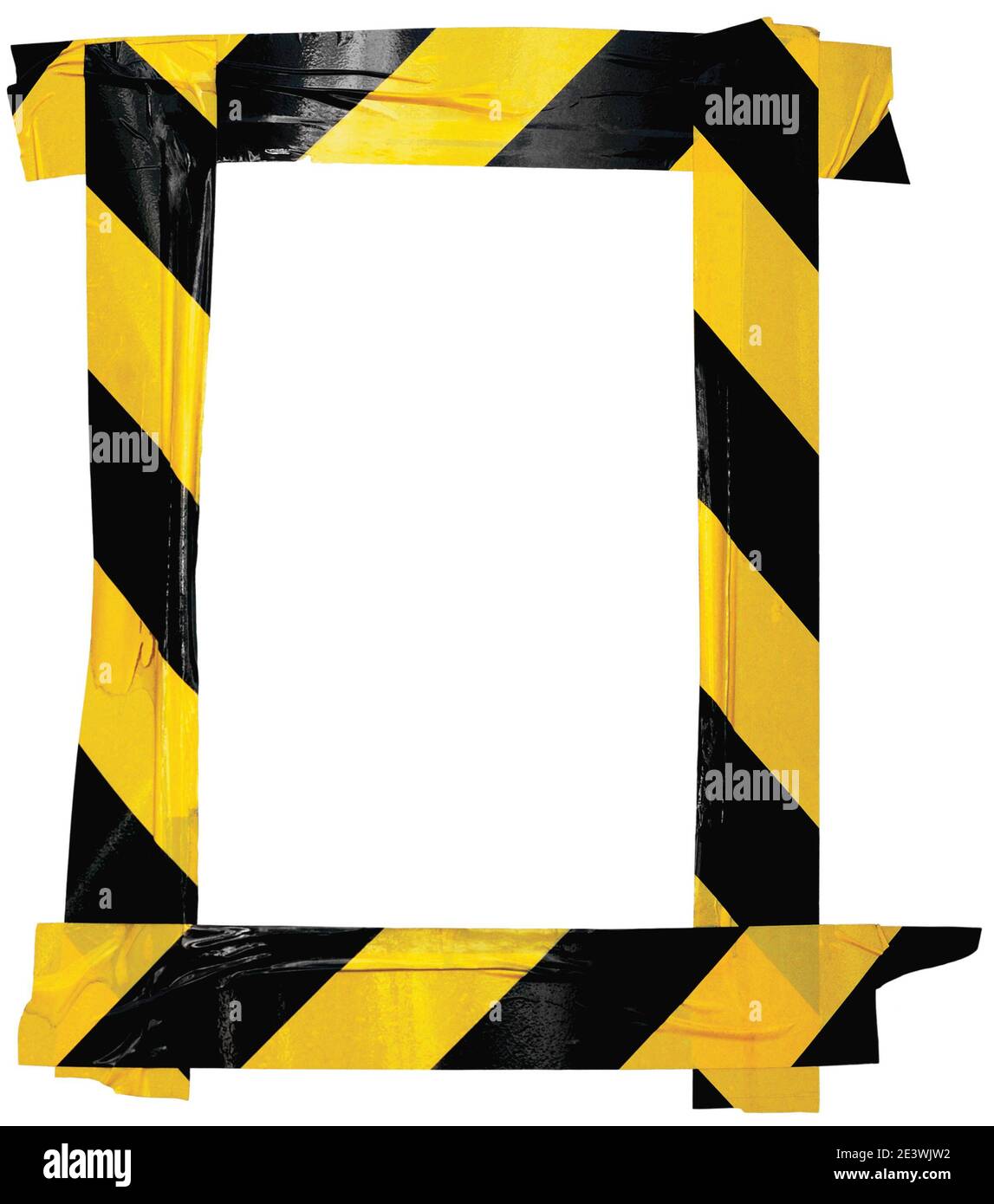 Ruban adhésif jaune noir pour avertissement de barricade pour avertissement cadre d'affiche, autocollant vertical arrière-plan, bandes diagonales pour danger signalisation attention à la sécurité Banque D'Images