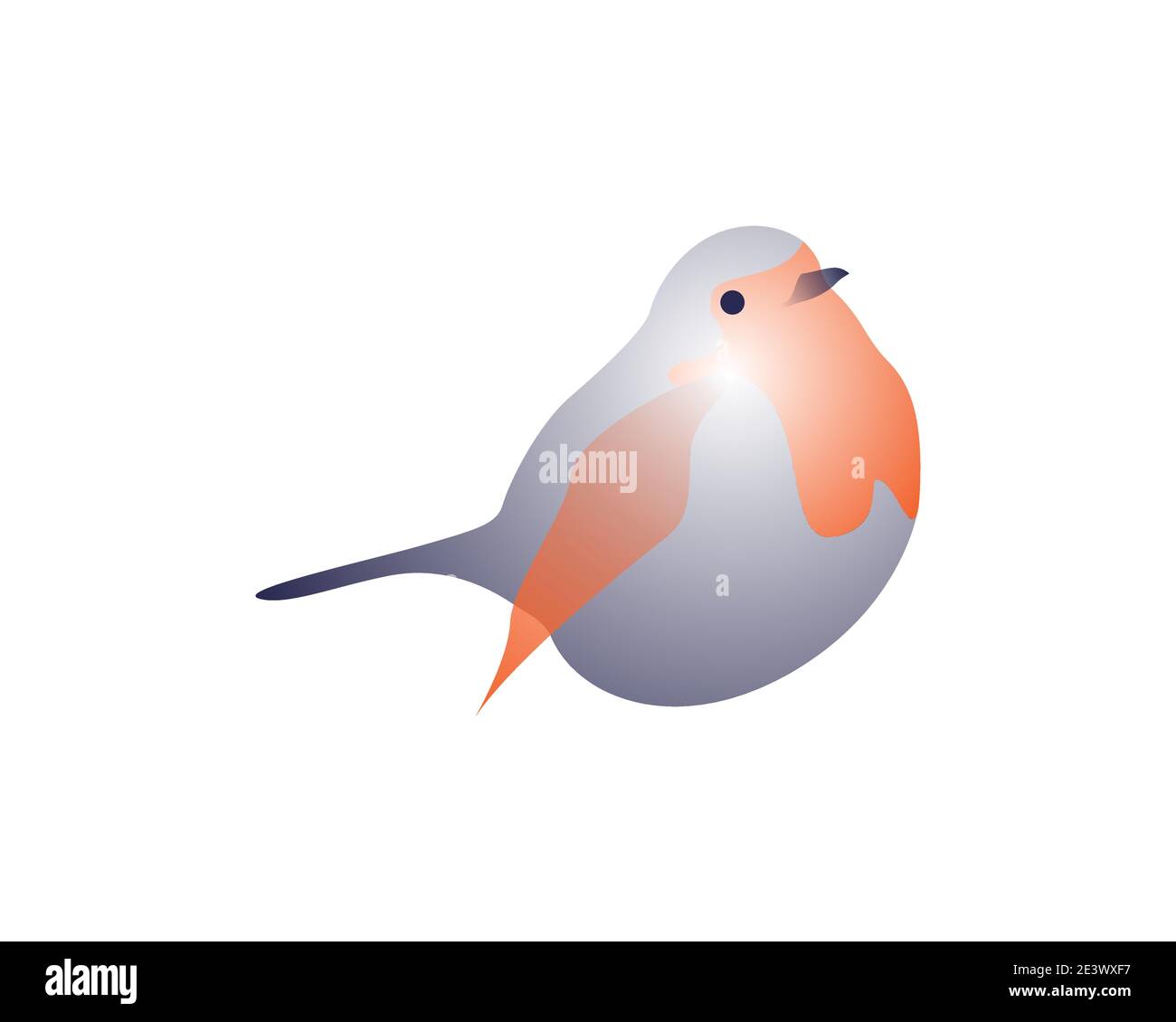 Oiseau vectoriel en dégradé. Art numérique Illustration de Vecteur