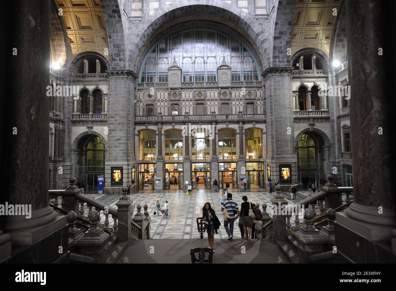 Antwerpen, Hauptbahnhof, (Antwerpen-Centraal, Antwerpen-Centraal, Anvers-Central), Halle, 1899 -1905 nach einem Entwurf des Ingenieurs Clement Van Bog Banque D'Images