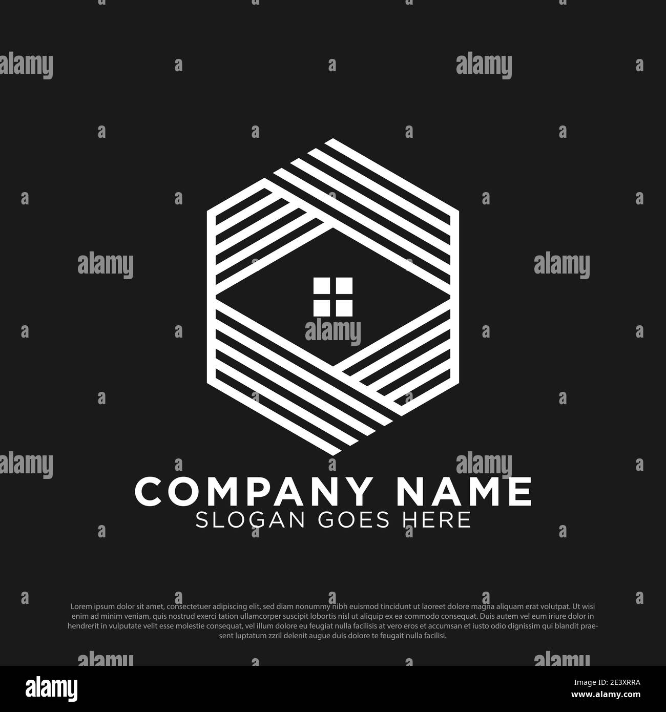 Monogramme logo immobilier modèle de conception, meilleur vecteur de construction de bâtiment Illustration de Vecteur