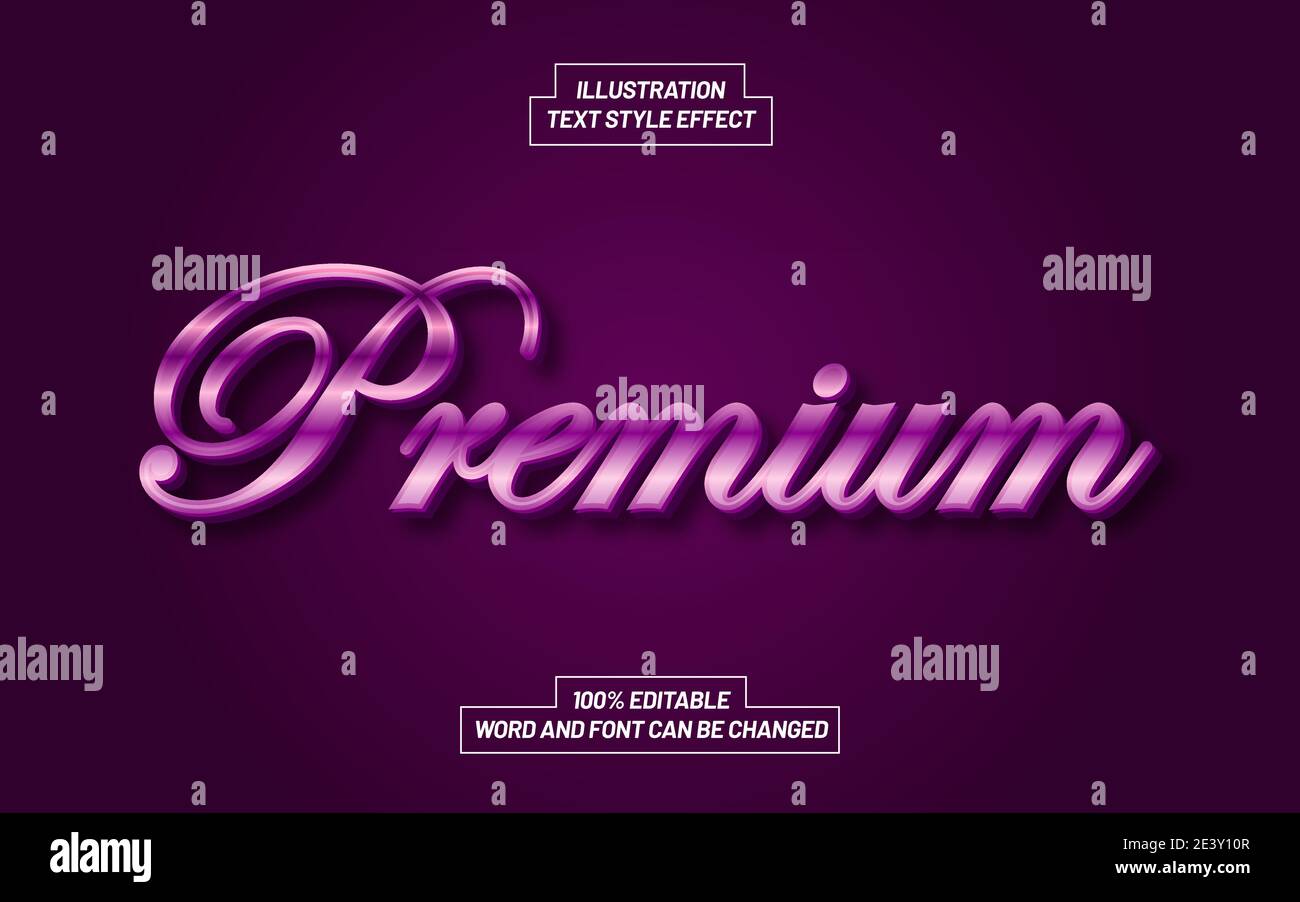 Effet de style de texte Premium Illustration de Vecteur