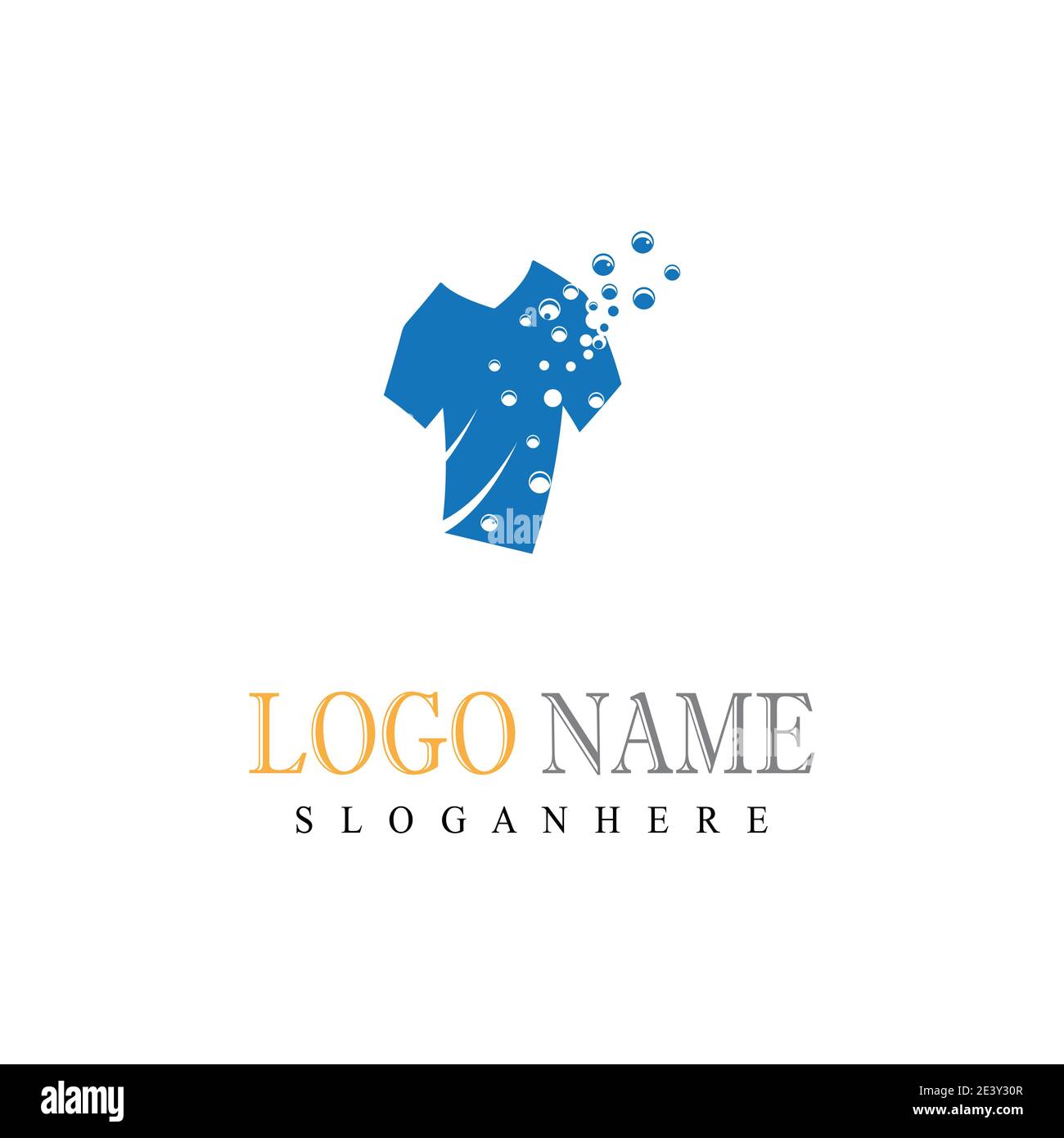Type de symbole vectoriel du modèle de logo de blanchisserie Illustration de Vecteur