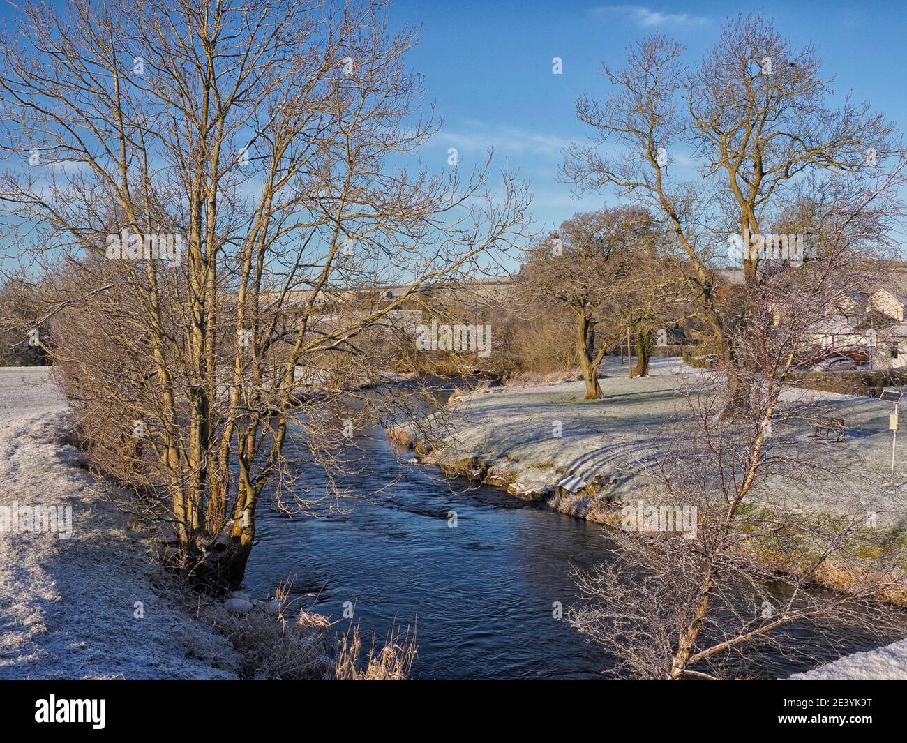 Scène de neige d'hiver au village de Dalrymple, dans l'est du comté d'Ayrshire Janvier 2021 Banque D'Images