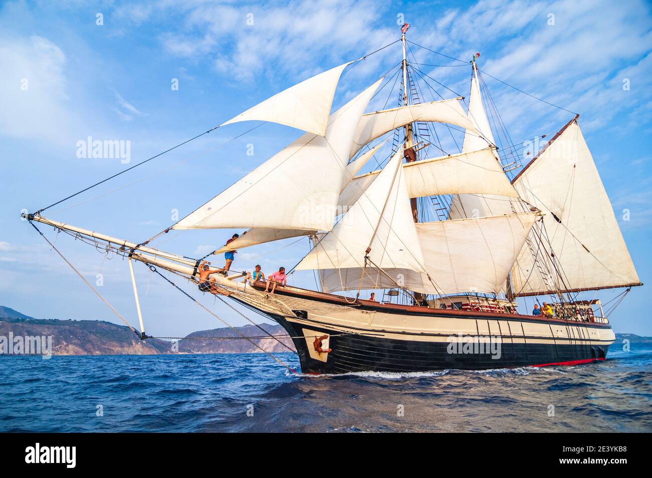 Ancien voilier en bois sur mer Méditerranée Photo Stock - Alamy
