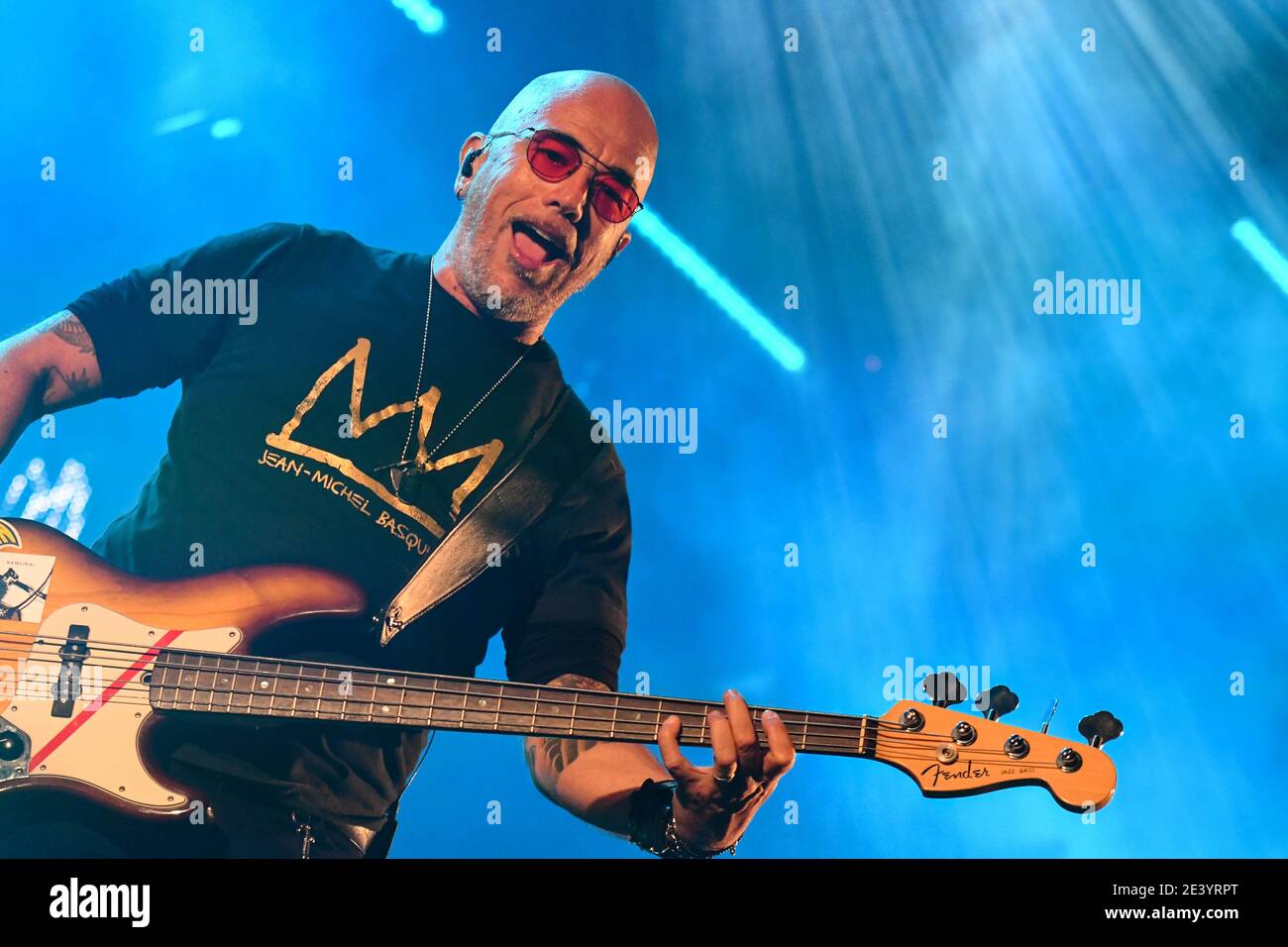 Saint-Florent (Corse). 2019/08/04: Pascal Obispo en concert au Festival Porto Latino Banque D'Images