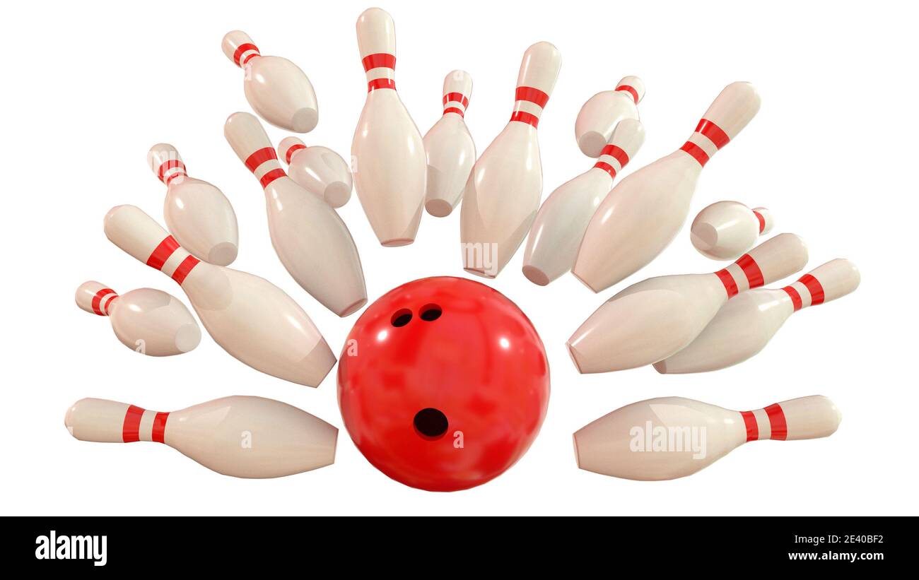 jeu de bowling tir strike ball gagner la vitesse - rendu 3d Photo Stock -  Alamy