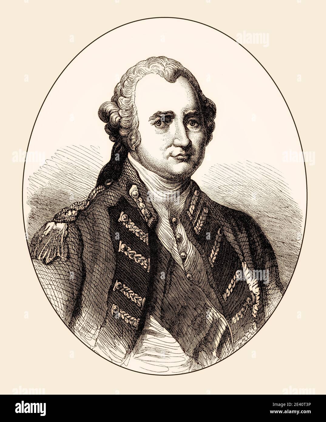 Major-général Robert Clive, 1er baron Clive ou Clive de l'Inde, 1725-1774, officier britannique, de British Battles on Land and Sea, par James Grant Banque D'Images