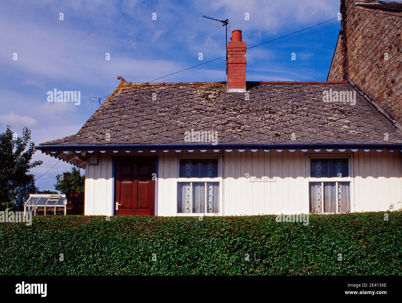 Début de l'extension d'un seul étage "le bungalow" construction en bois peut-être préfabriqué et probablement fin du 19ème siècle, pilling (fylde) lancashire royaume-uni Banque D'Images