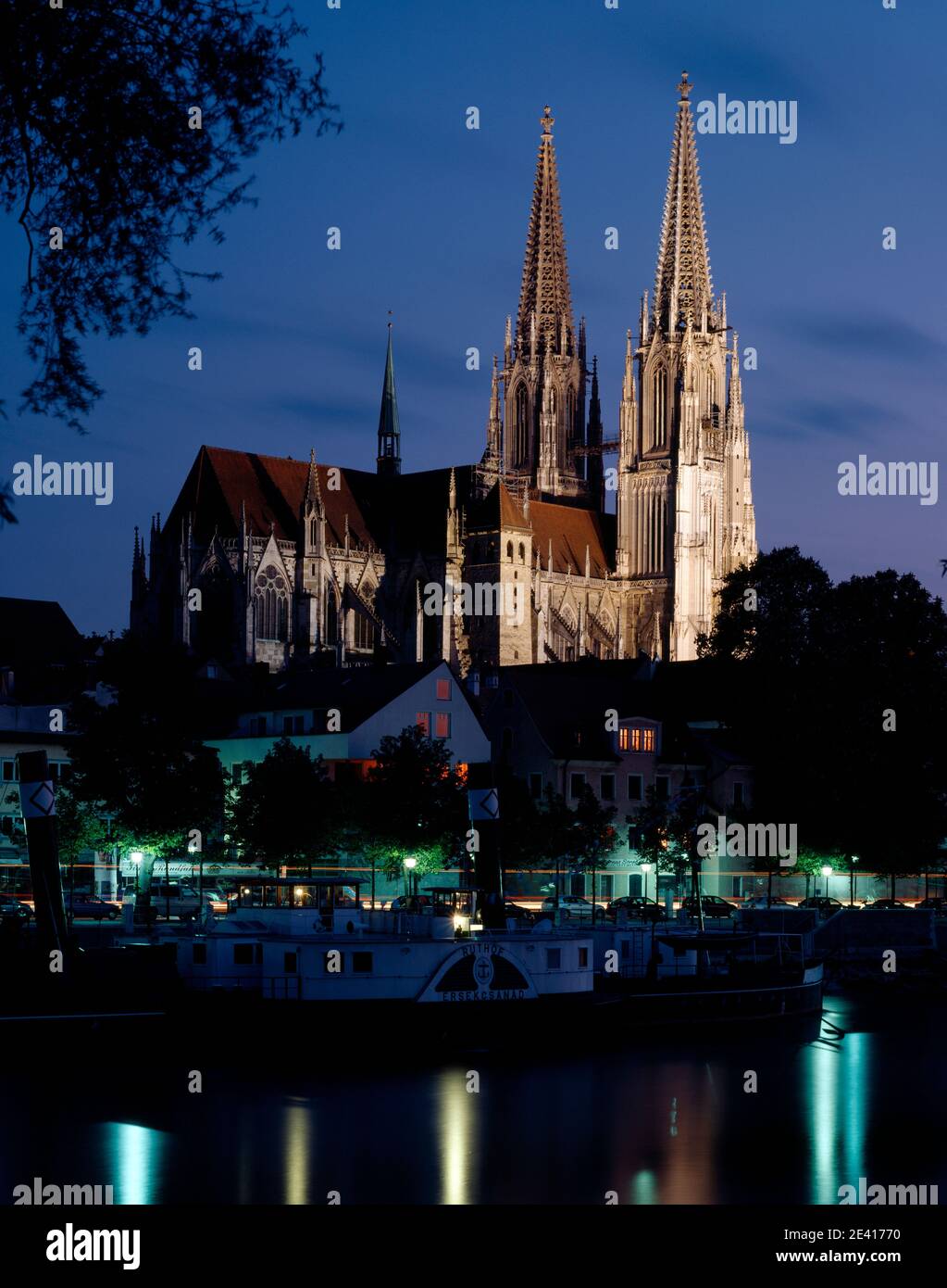 Blick von Norden ¸ber die Donau, Abendstimmung Banque D'Images