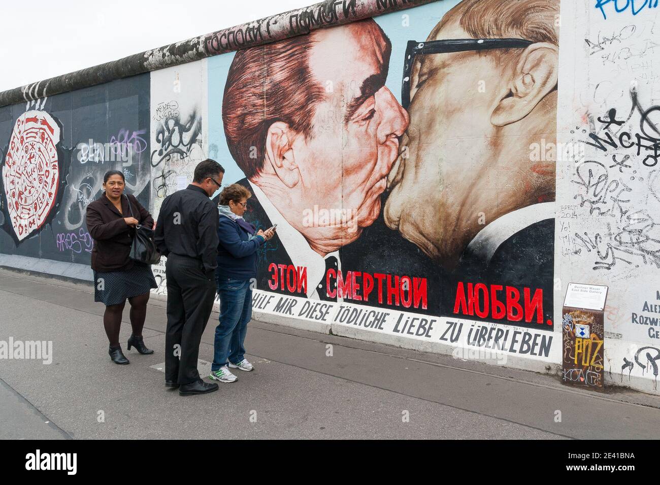 East Side Gallery, Berlin, Allemagne Banque D'Images