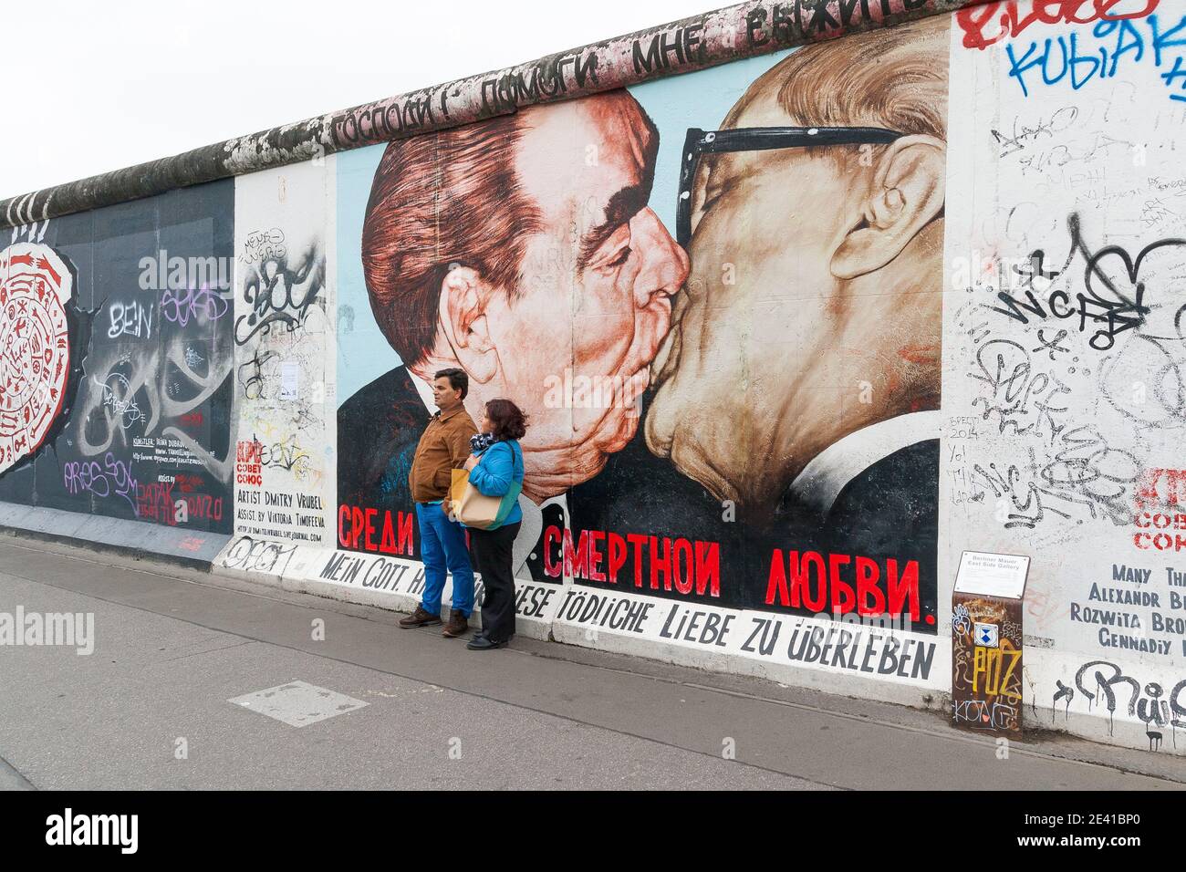 East Side Gallery, Berlin, Allemagne Banque D'Images