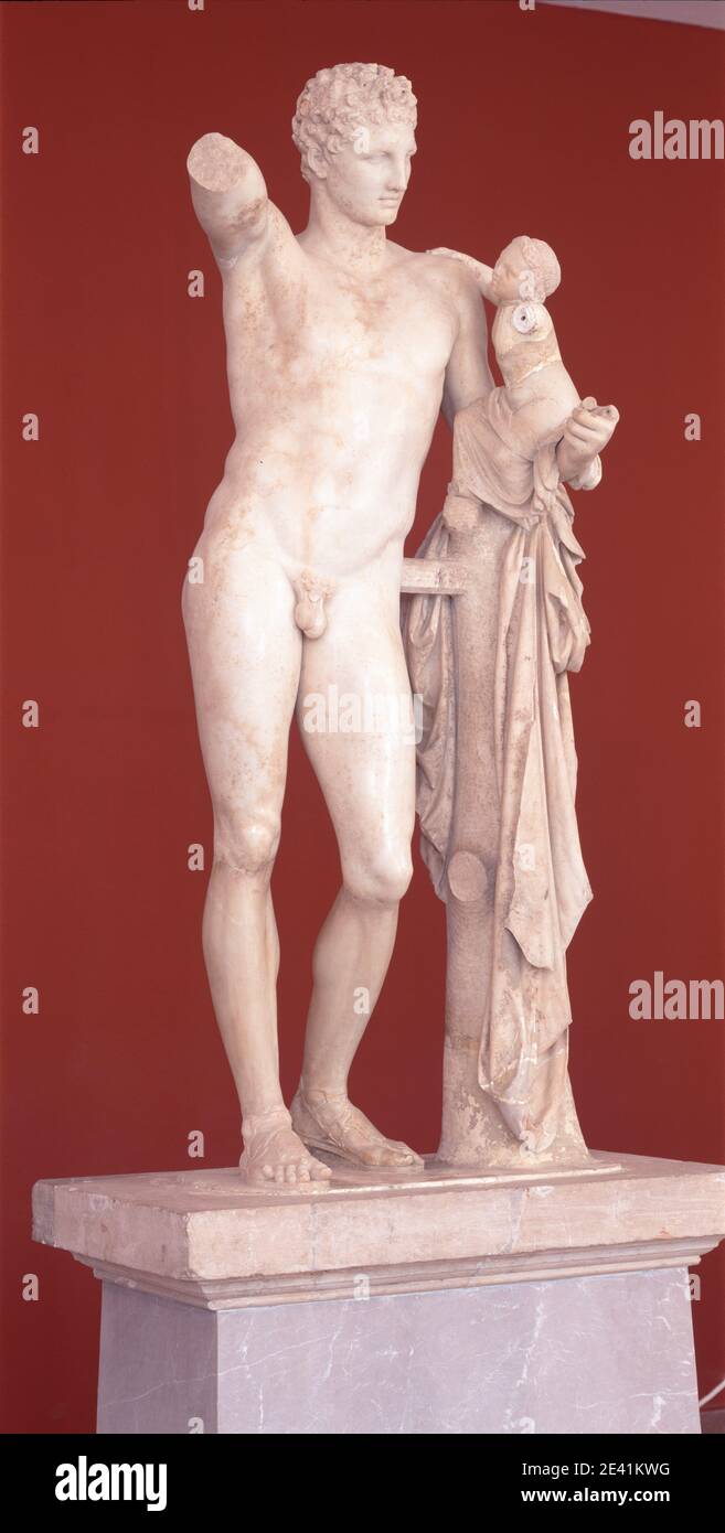 Hermes sculpture de Praxiteles Banque D'Images