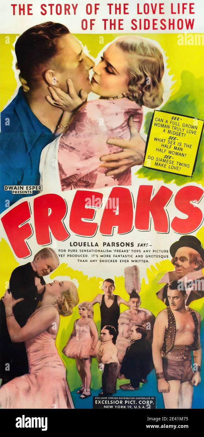 FREAKS 1932 MGM film avec Leila Hyams et Wallace Ford Banque D'Images