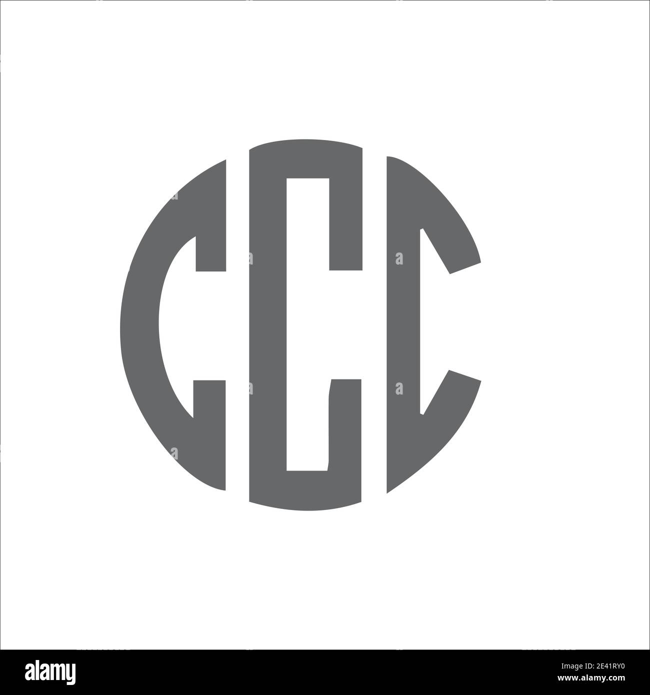 Véritable monogramme moderne de style cercle Illustration de Vecteur