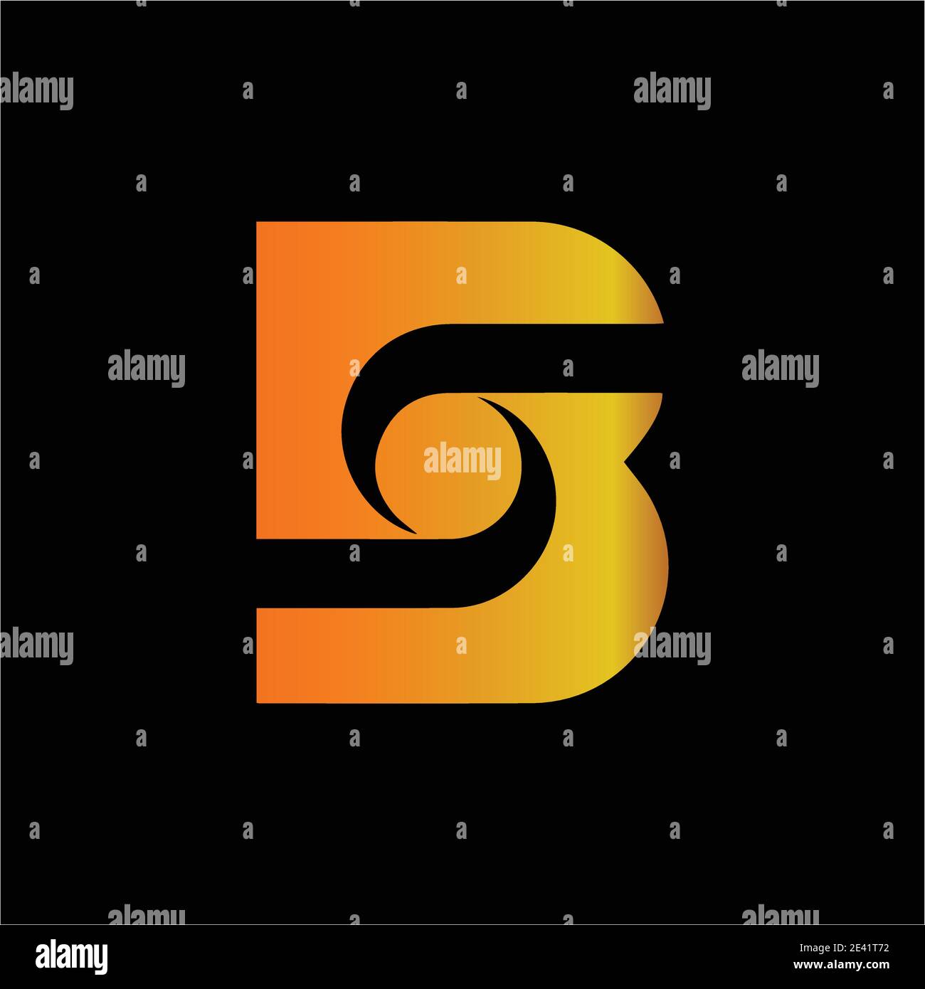 Lettre BS logo design monogramme icône logo symbole vecteur Image ...