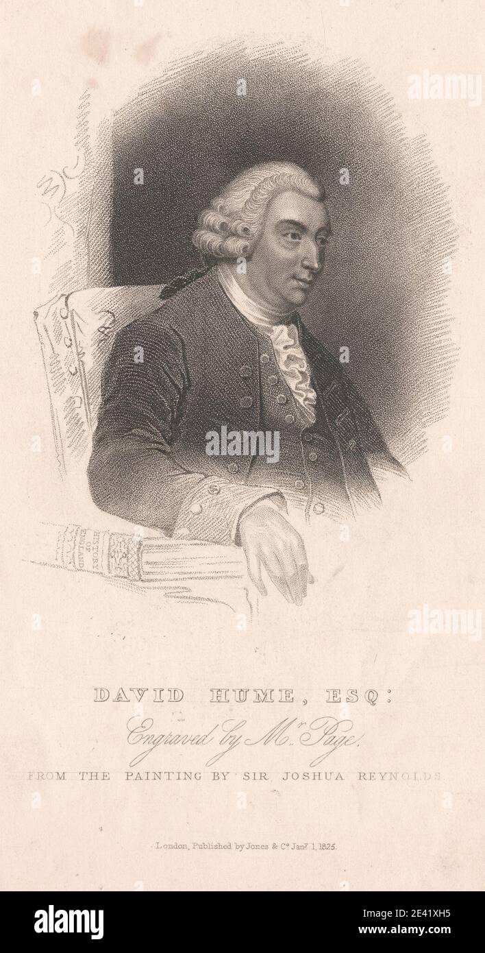 Page, fl. 1784â€"1803, David Hume, Esq, 1825. Gravure. Banque D'Images