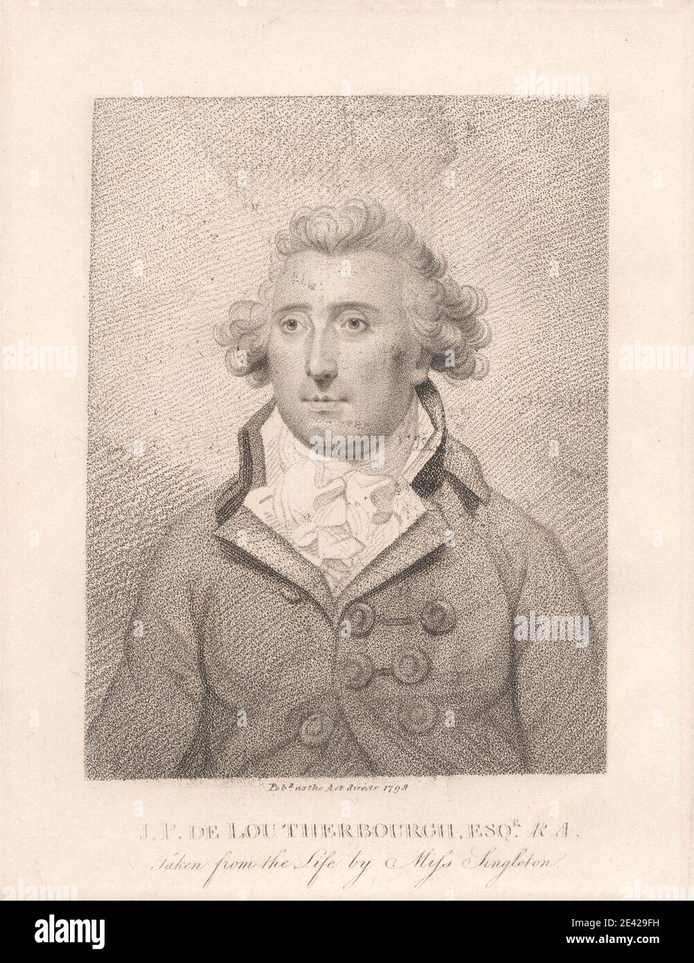 Sarah M. Singleton, active 1790–1820, britannique, J. P. de Loutherbourg. Banque D'Images