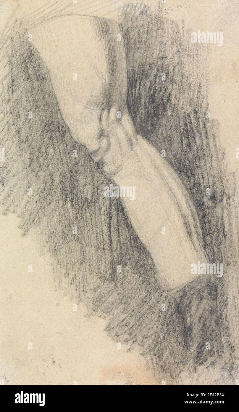 Benjamin Robert Haydon, 1786â€"1846, British, étude musculaire d'une jambe, non daté. Graphite sur papier moyen, légèrement texturé, crème, vélin. Étude anatomique , jambe , muscles , croquis Banque D'Images