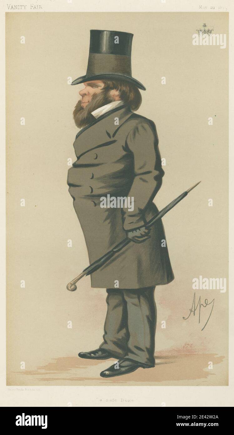 Carlo Pellegrini, 1839-1889, Italien, politiciens - Vanity Fair - "UN Duc sûr". Le duc de Buckingham. 29 mai 1875, 1875. Chromolithographe. Banque D'Images