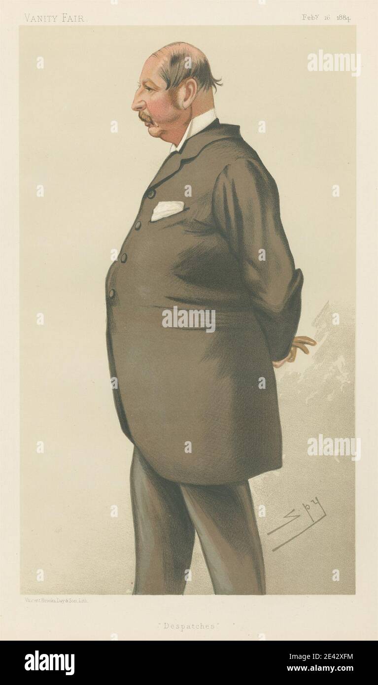 Leslie Matthew 'Spy' Ward, 1851–1922, British, politiciens - Vanity Fair. 'Piècess'. Capitaine Conway Seymour. 16 le 1884 février 1884. Chromolithographe. Banque D'Images