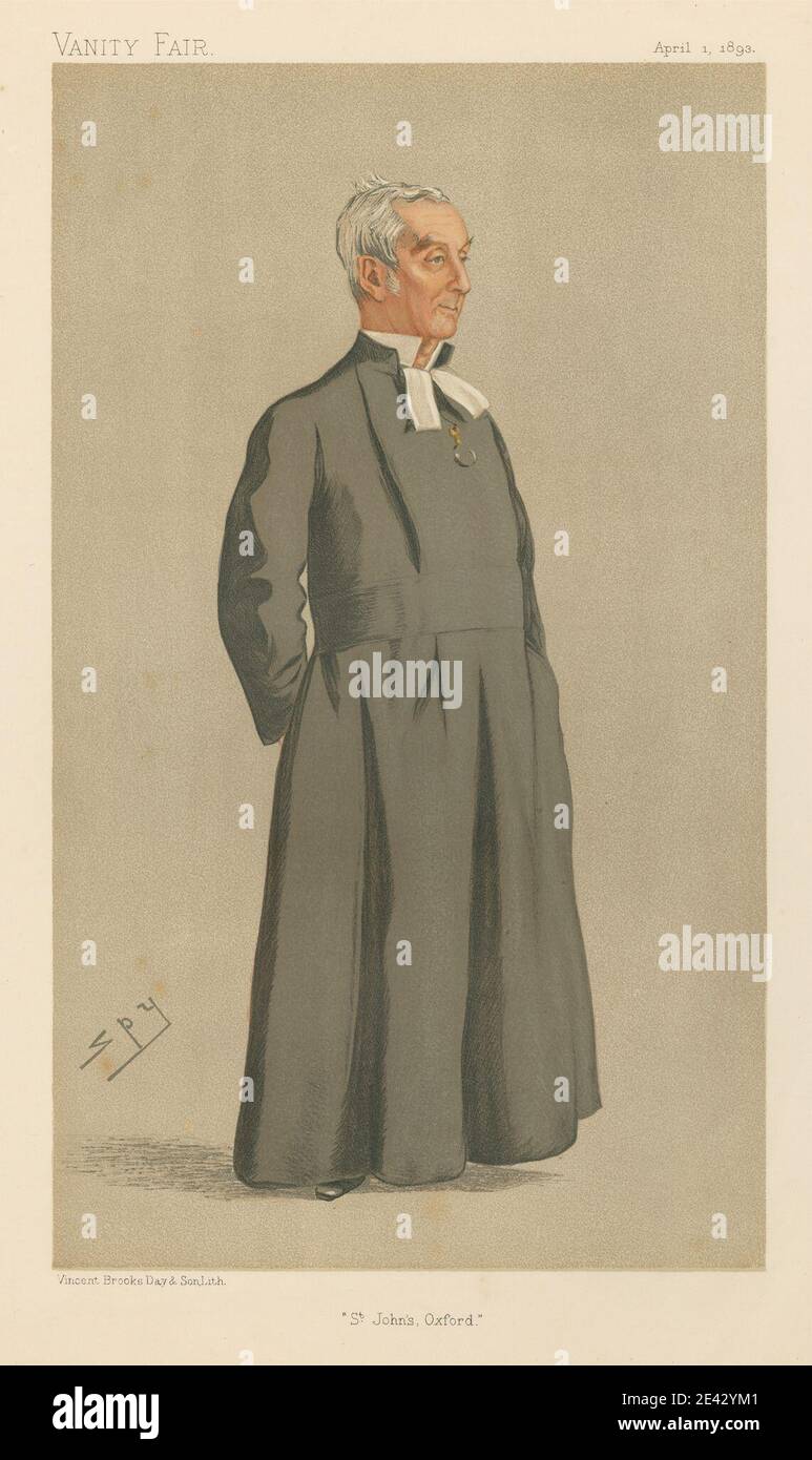 Leslie Matthew 'Spy' Ward, 1851–1922, British, Vanity Fair: Enseignants et chefs d'établissement; 'St. John's, Oxford, président du St. John's College, Oxford, Dr J. Bellamy, 1er avril 1893 (B197914.1132), 1893. Chromolithographe. Banque D'Images