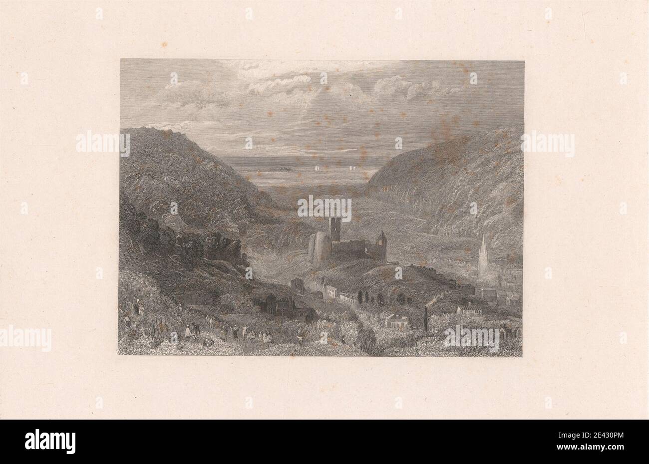 Thomas Jeavons, env. 1800â€–1867, British, Lillebourne, Château et Tour, 1834. Gravure et gravure au trait, épreuve du graveur. Banque D'Images