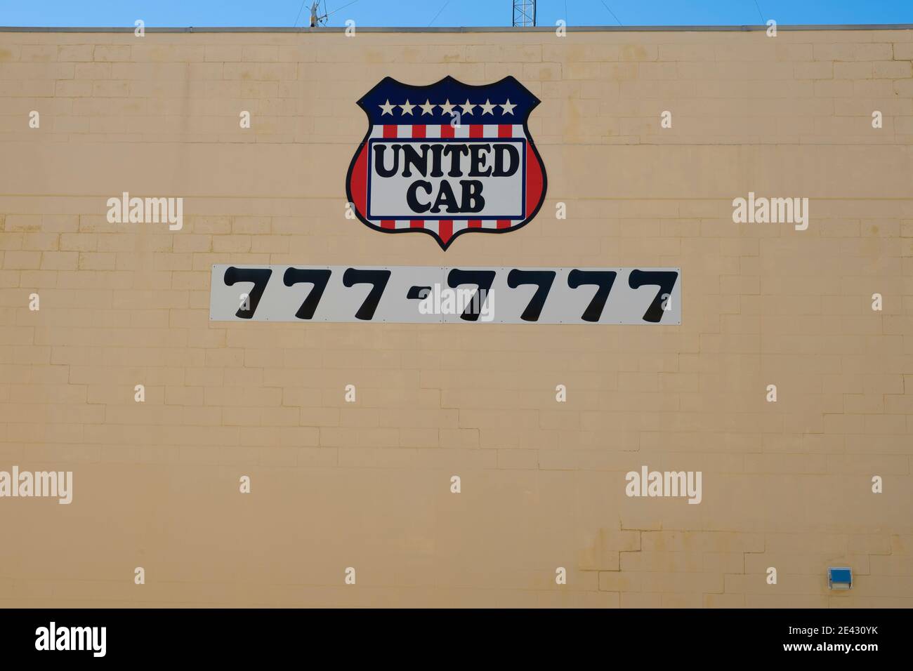 United Cab Painted Wall - Hyde Park, un quartier plus doux de Tampa, Floride Banque D'Images