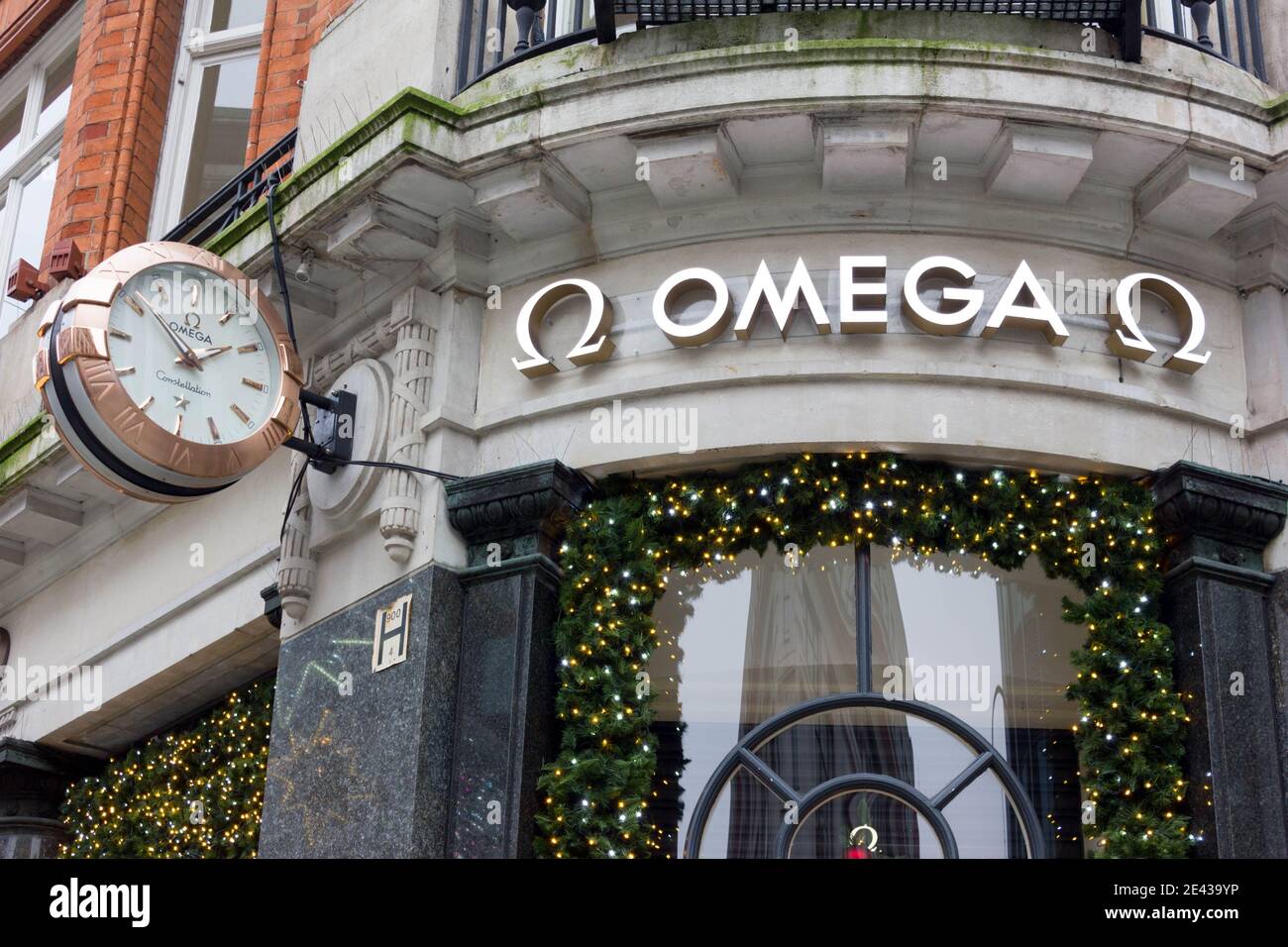 omega Watch Store, Oxford Street, Londres Banque D'Images
