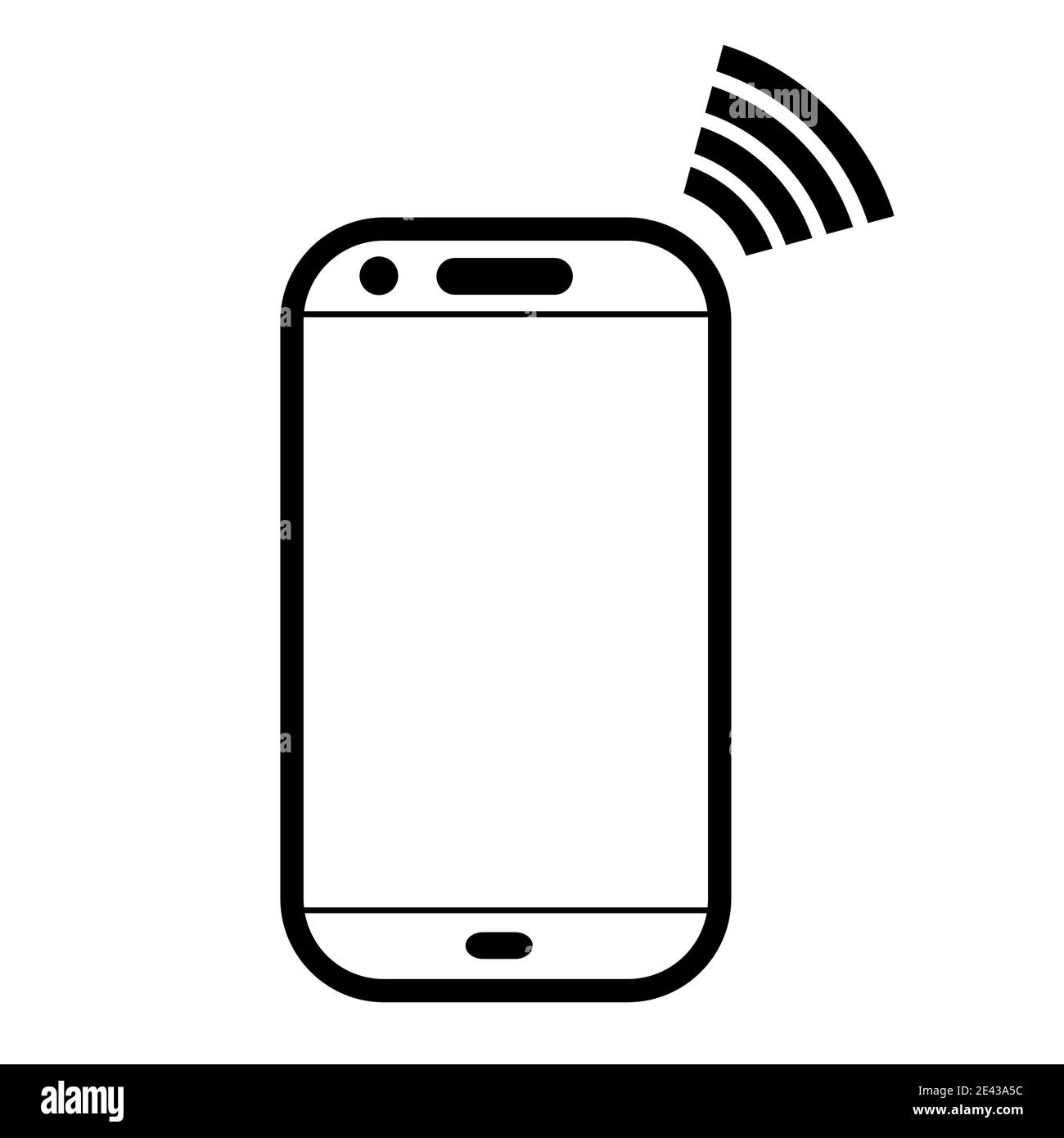 Symbole téléphone wifi ou paiement sans contact. Icône vectoriel EPS Image  Vectorielle Stock - Alamy