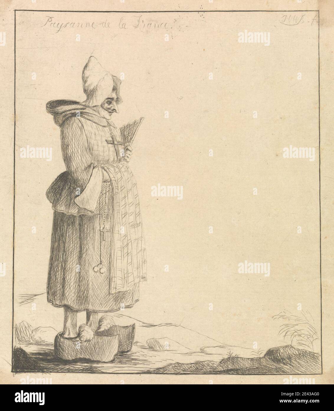 Imprimé réalisé par un artiste inconnu, Collection d'estampes par notable Dilettanti, c. 1780. Décapage. Banque D'Images
