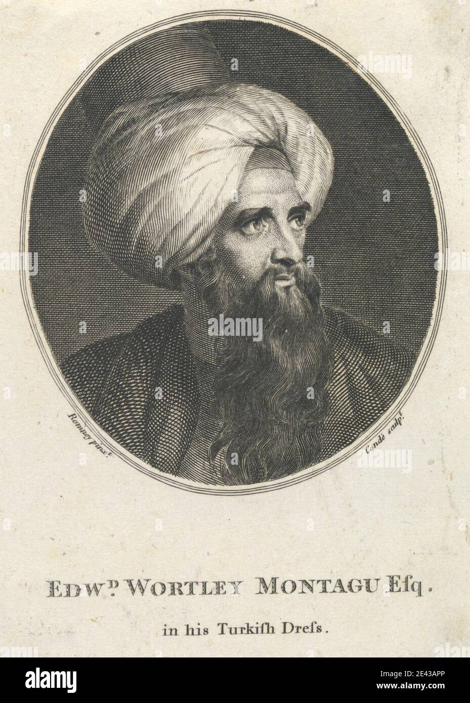 John Condé, 1765-1794, français, actif en Grande-Bretagne, Edward Wortley Montague, 1793. Gravure. Banque D'Images