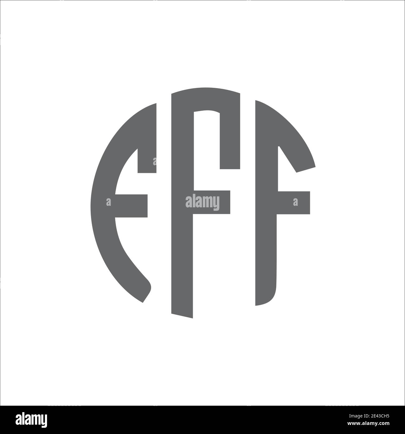 Véritable monogramme moderne de style cercle Illustration de Vecteur