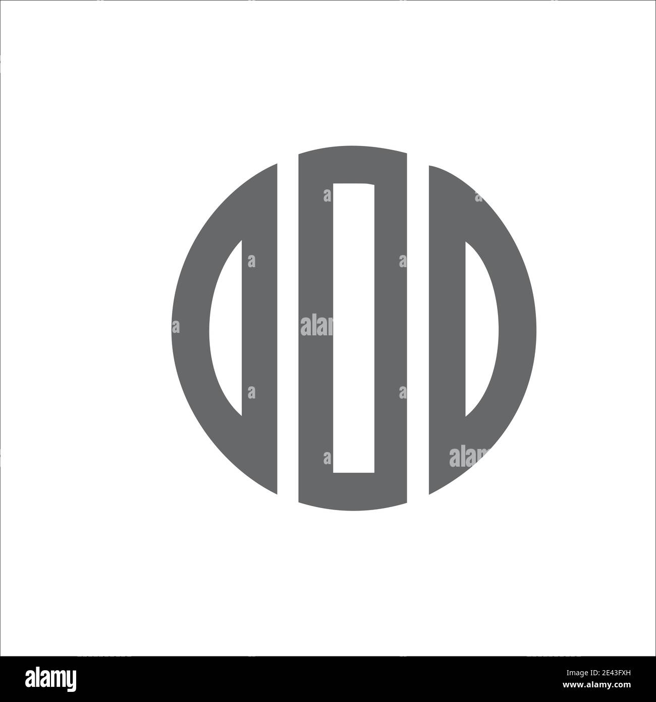 Véritable monogramme moderne de style cercle Illustration de Vecteur