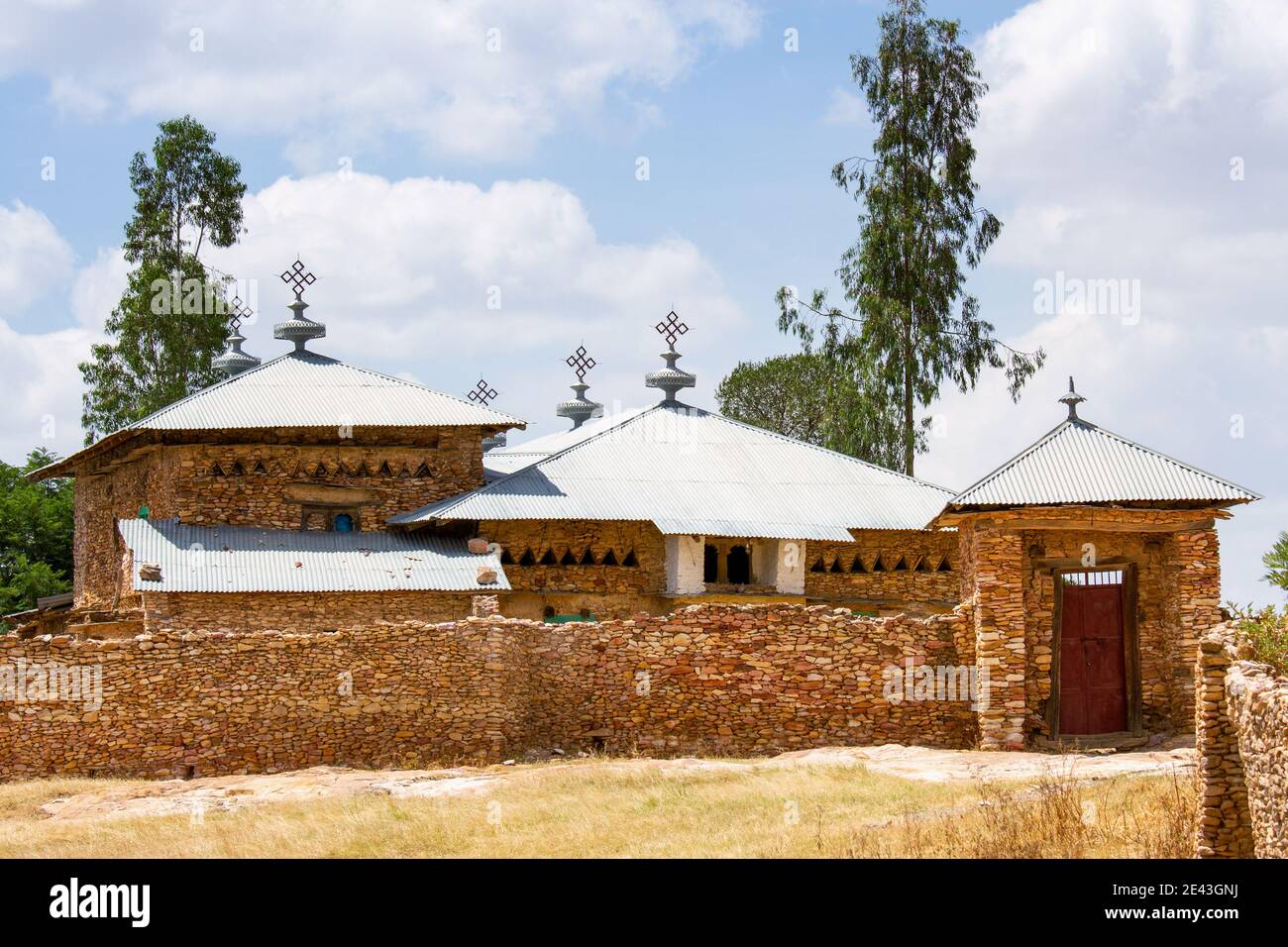 Église de Monastry Debre Damo dans la région du Tigray, Éthiopie, Afrique Banque D'Images