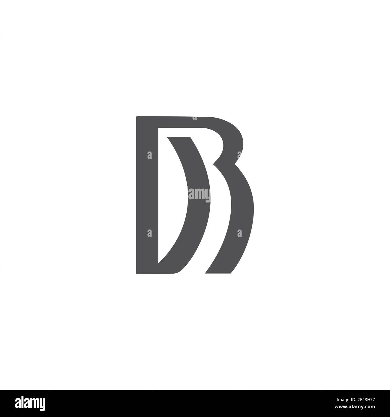 Lettre BD logo design monogramme icône logo symbole vecteur Illustration de Vecteur