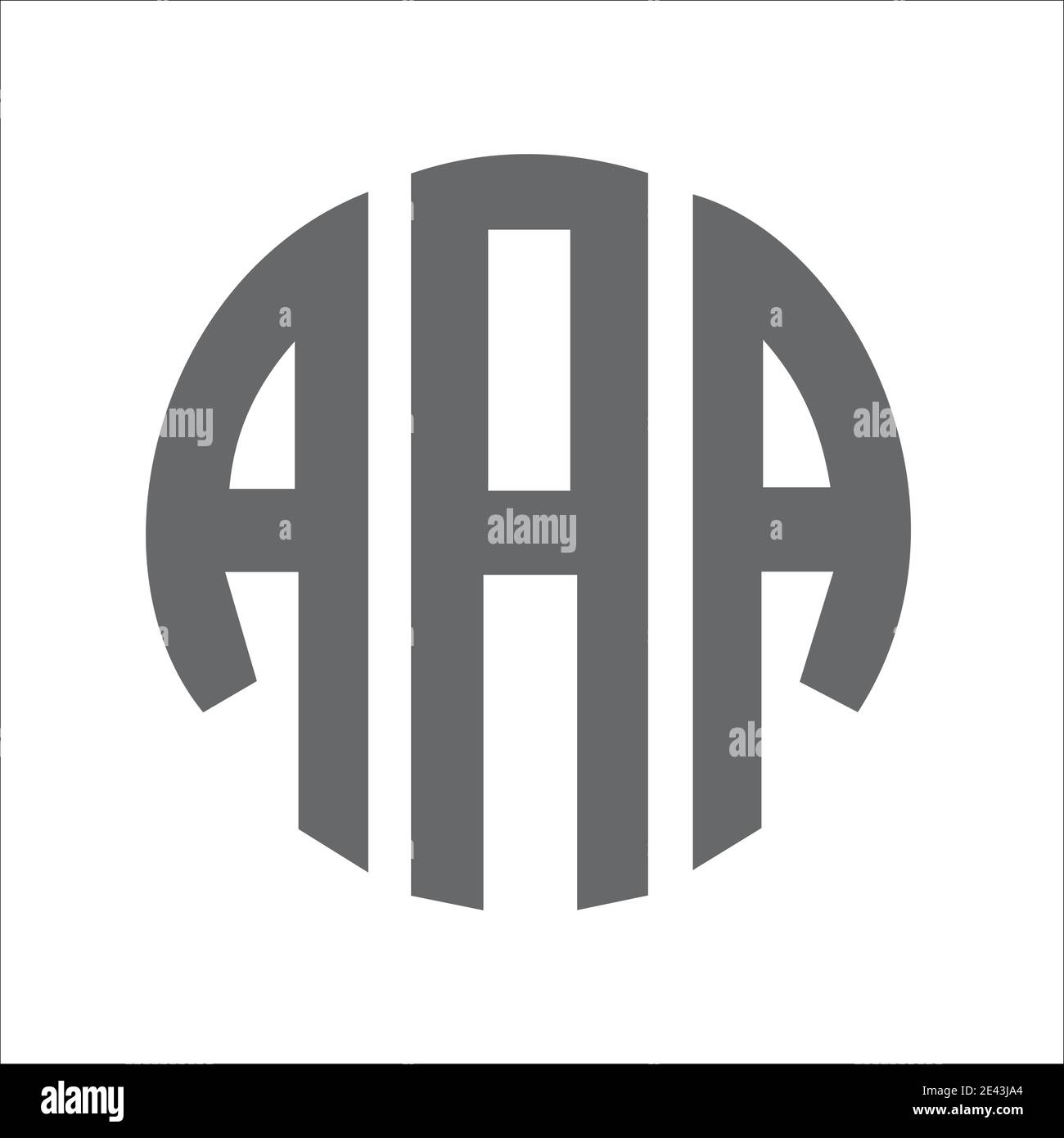 Véritable monogramme moderne de style cercle Illustration de Vecteur